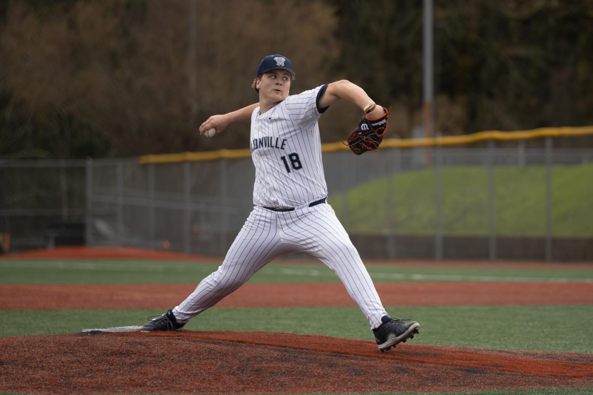Colby Kosderka delivers the pitch delivers the pitch. The Wildcats would go on to win 5-3.