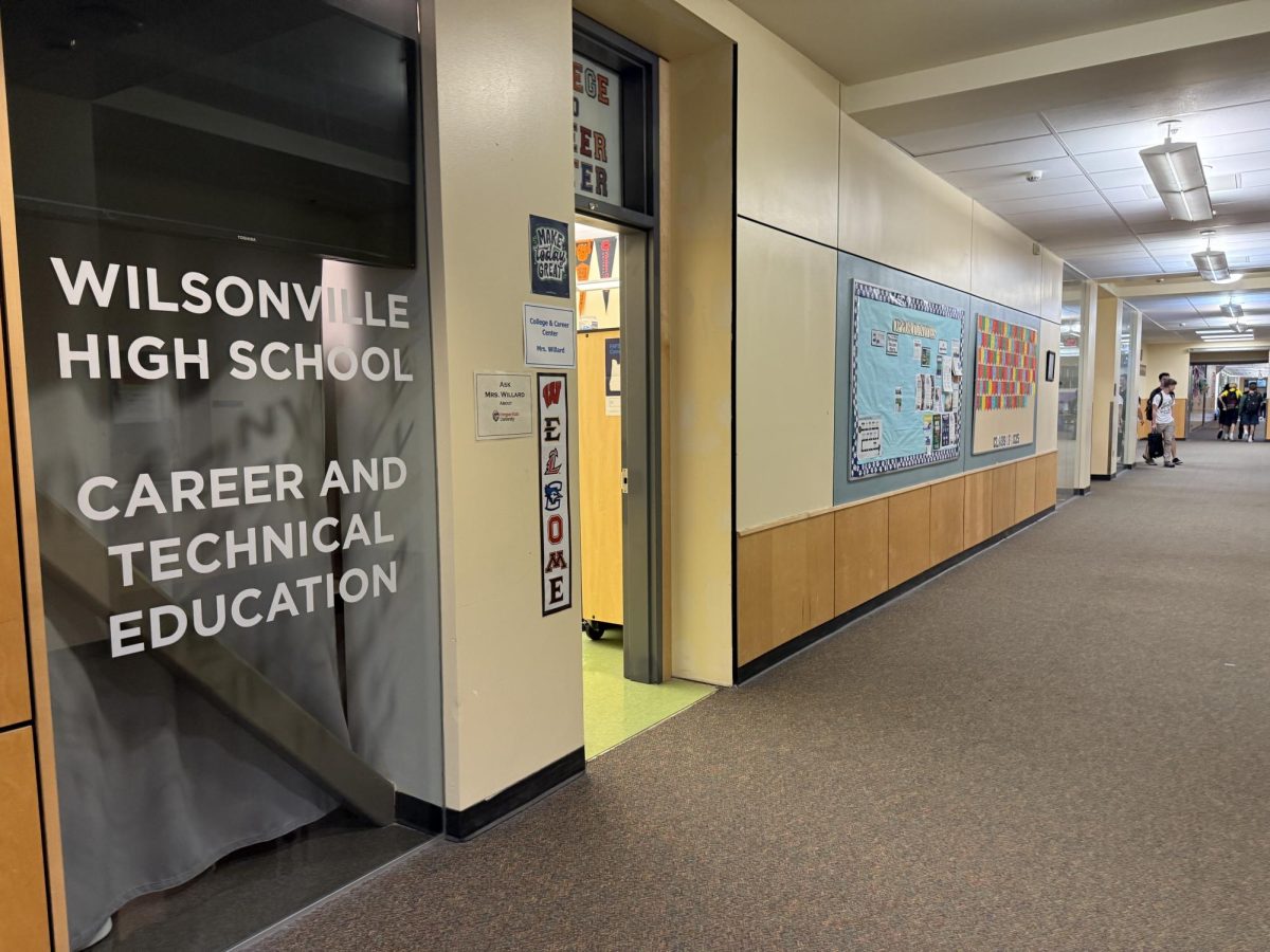 Pictured is the door to the College and Career Center. Here, any questions and concerns regarding college prep can be answered by Mrs. Giese. 